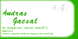 andras gacsal business card